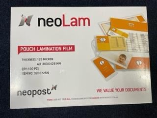 Image for GBC / NEOLAM A3 125 MICRON GLOSS LAMINATING POUCHES PACK/100 from SBA Office National - Darwin